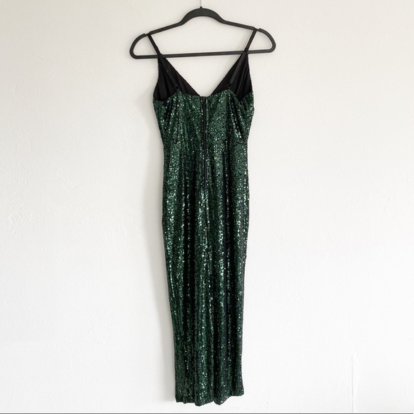 Olive Green Sequin Dress - Picture 2 of 7